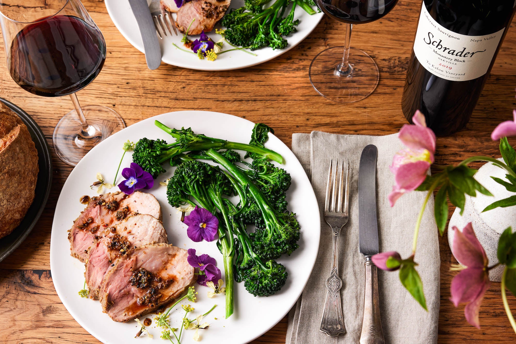 Pork Loin with Fennel Seed, Garlic, and Thyme Rub Schrader Cellars