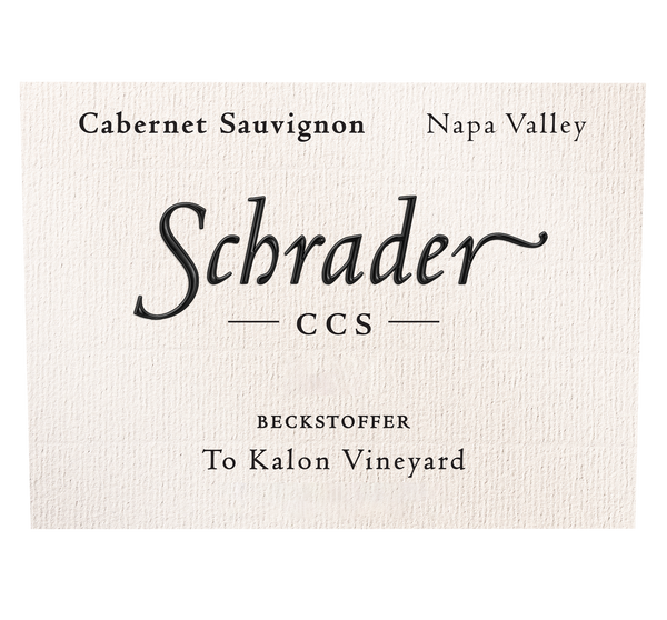 Front label of 2015 Schrader To Kalon Vineyard CCS Cabernet Sauvignon 3L