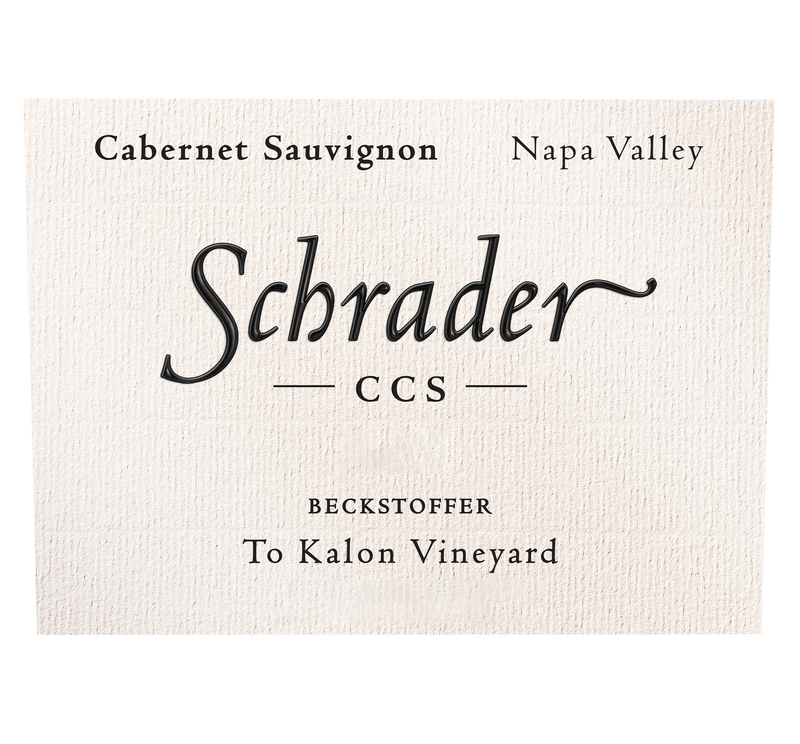 Front label of 2015 Schrader To Kalon Vineyard CCS Cabernet Sauvignon 3L