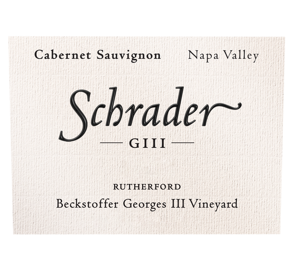 Front label of 2012 Schrader Georges III GIII Cabernet Sauvignon 3L