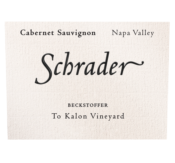 Front label of 2016 Schrader Beckstoffer To Kalon Cabernet Sauvignon 3L